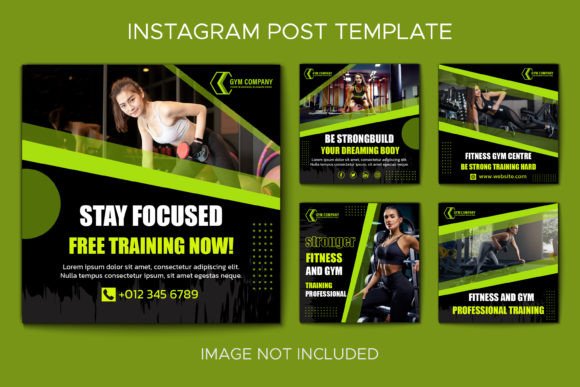 Download Gym Instagram Post Collection Template - Premium Bundle