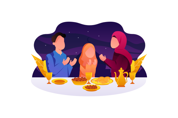 Download Iftar Eating After Fasting Feast Party - Premium Resources