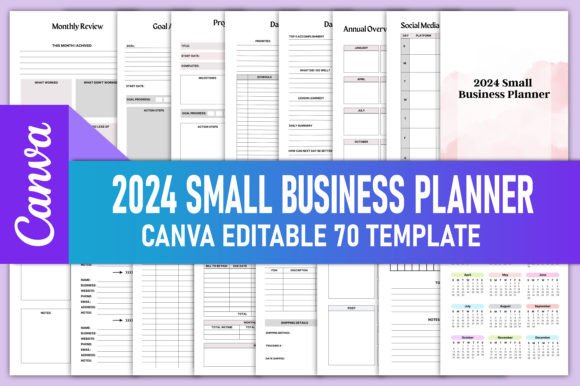 Download 2024 Small Business Planner Canva KDP - Business Collection