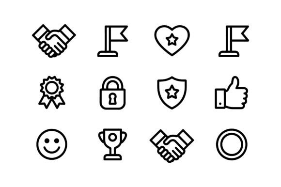 Download Business &amp; Success Line Icon Set EPS - Business Collection