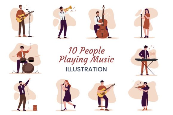 Download Artists Playing Music Instruments - Artists Collection