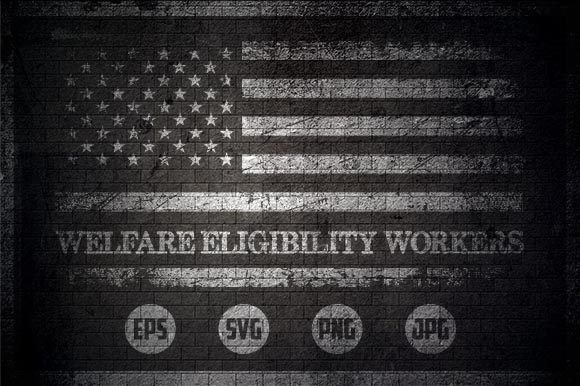 Download Welfare Eligibility Workers - USA Flag - Welfare Collection